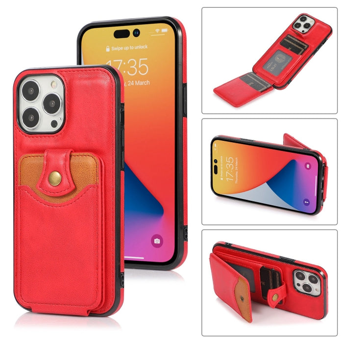 Estuche para teléfono con billetera de piel suave