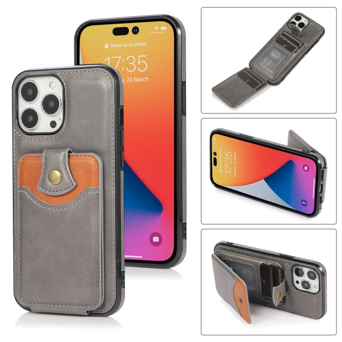 Estuche para teléfono con billetera de piel suave