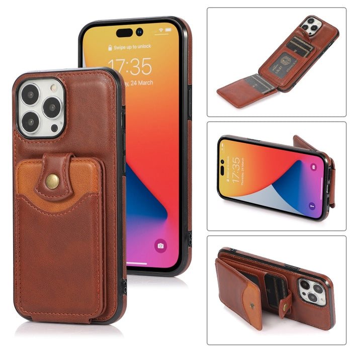 Estuche para teléfono con billetera de piel suave