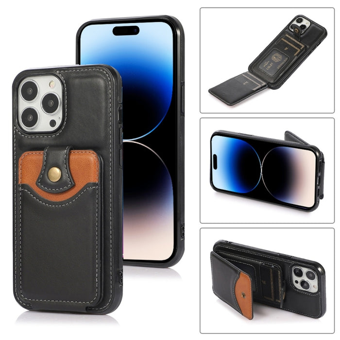 Estuche para teléfono con billetera de piel suave