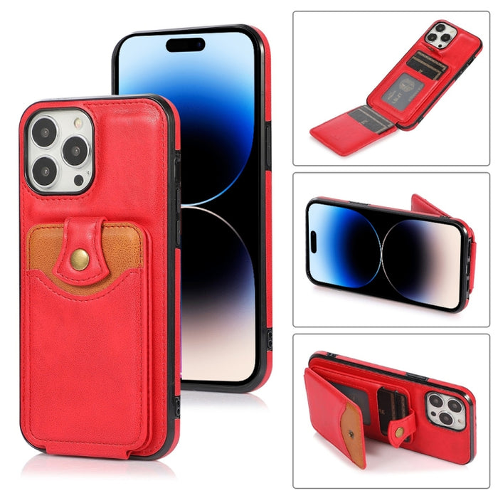 Estuche para teléfono con billetera de piel suave