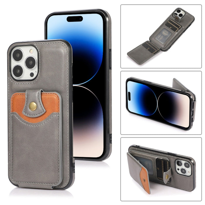 Estuche para teléfono con billetera de piel suave
