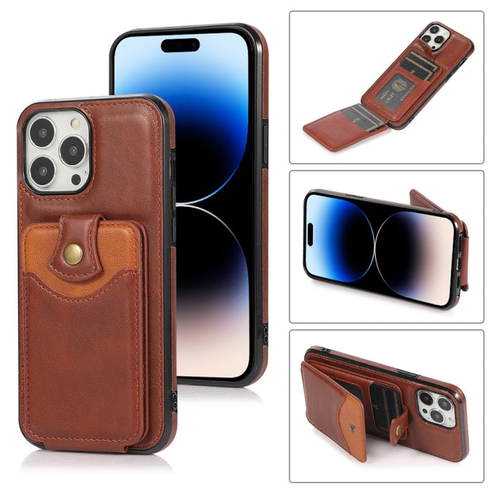 Estuche para teléfono con billetera de piel suave