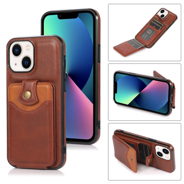 Estuche para teléfono con billetera de piel suave