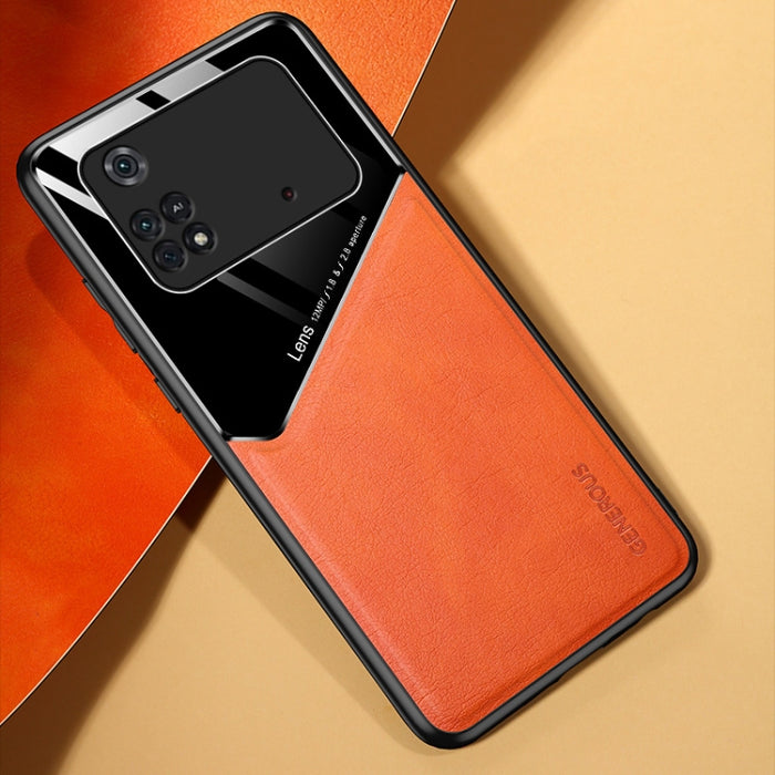 Estuche protector todo incluido de cuero + vidrio orgánico, For Xiaomi Poco M4 Pro 4G, For Xiaomi Poco X4 Pro 5G