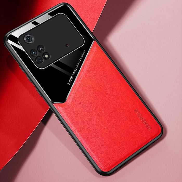 Estuche protector todo incluido de cuero + vidrio orgánico, For Xiaomi Poco M4 Pro 4G, For Xiaomi Poco X4 Pro 5G