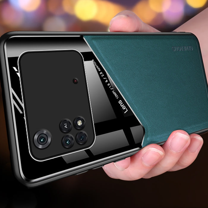 Estuche protector todo incluido de cuero + vidrio orgánico, For Xiaomi Poco M4 Pro 4G, For Xiaomi Poco X4 Pro 5G