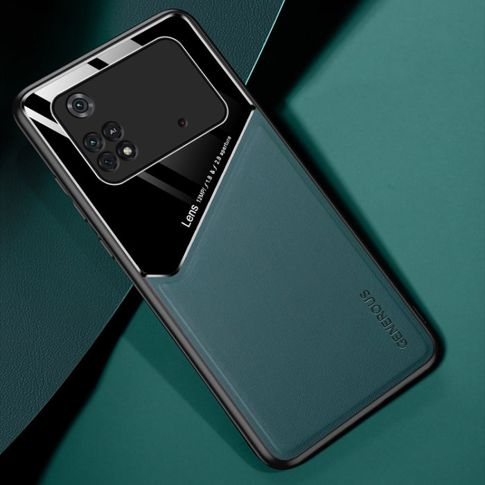 Estuche protector todo incluido de cuero + vidrio orgánico, For Xiaomi Poco M4 Pro 4G, For Xiaomi Poco X4 Pro 5G