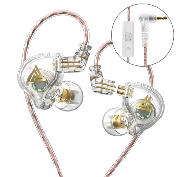 QKZ AK6 PLUS HiFi Bass Cable de audio desmontable Dynamic Heavy Bass Auricular con cable