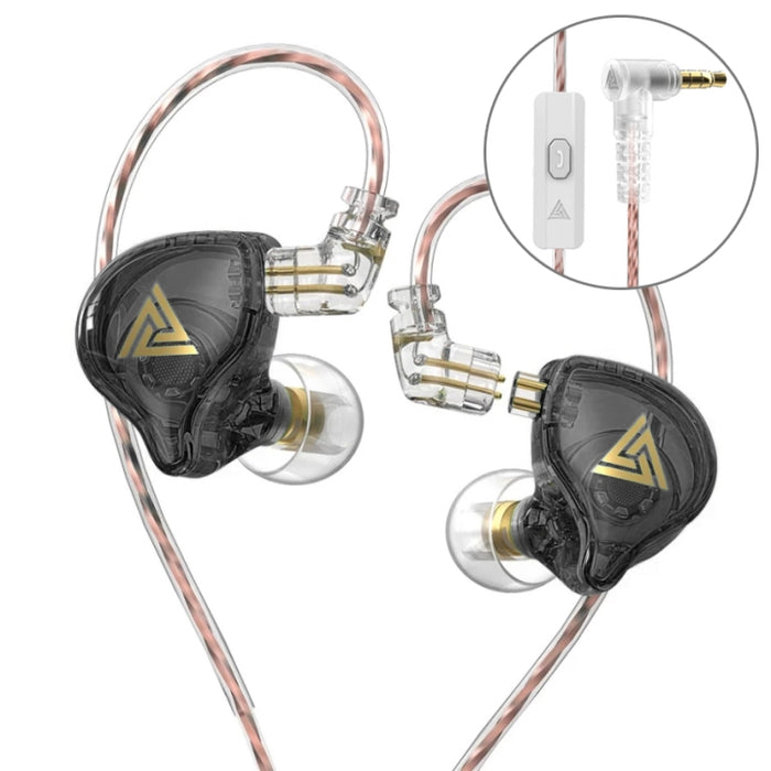 QKZ AK6 PLUS HiFi Bass Cable de audio desmontable Dynamic Heavy Bass Auricular con cable