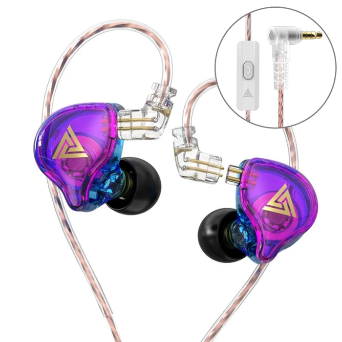 QKZ AK6 PLUS HiFi Bass Cable de audio desmontable Dynamic Heavy Bass Auricular con cable