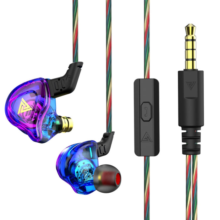 QKZ DMX Sports In-ear HIFI Auricular de control con cable de 3,5 mm con micrófono