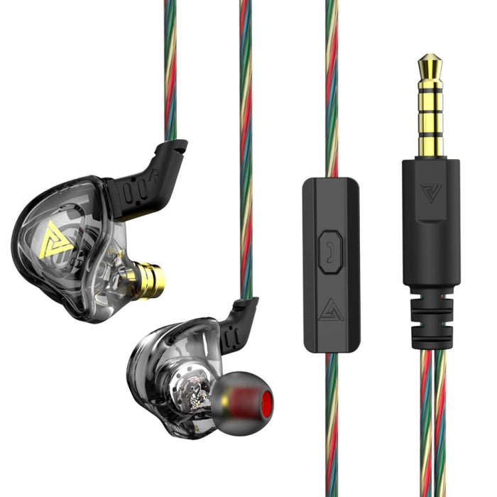 QKZ DMX Sports In-ear HIFI Auricular de control con cable de 3,5 mm con micrófono