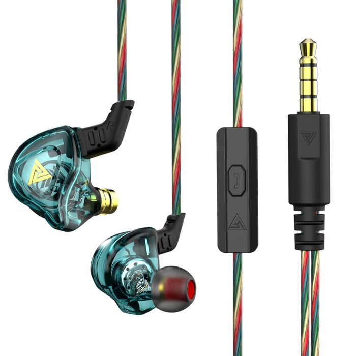 QKZ DMX Sports In-ear HIFI Auricular de control con cable de 3,5 mm con micrófono