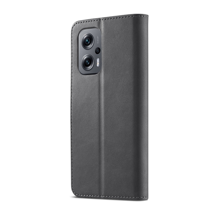 LC.IMEEKE Estuche para teléfono de cuero con textura de becerro, For Xiaomi Poco X4 GT 5G