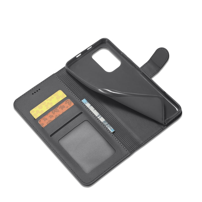 LC.IMEEKE Estuche para teléfono de cuero con textura de becerro, For Xiaomi Poco X4 GT 5G