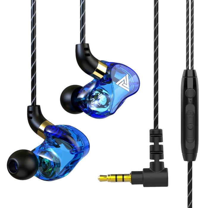 QKZ SK7 3.5mm Sports In-ear Copper Driver Auricular estéreo HIFI con cable y micrófono