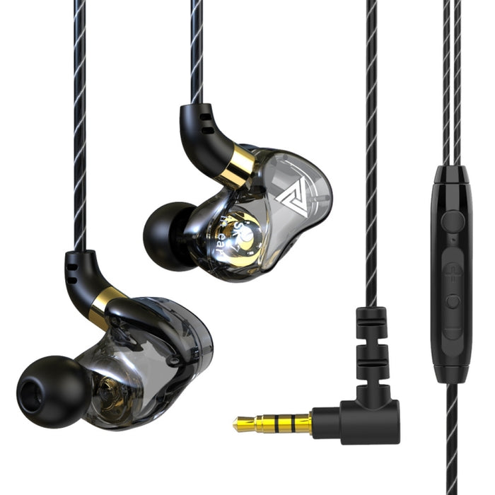 QKZ SK7 3.5mm Sports In-ear Copper Driver Auricular estéreo HIFI con cable y micrófono