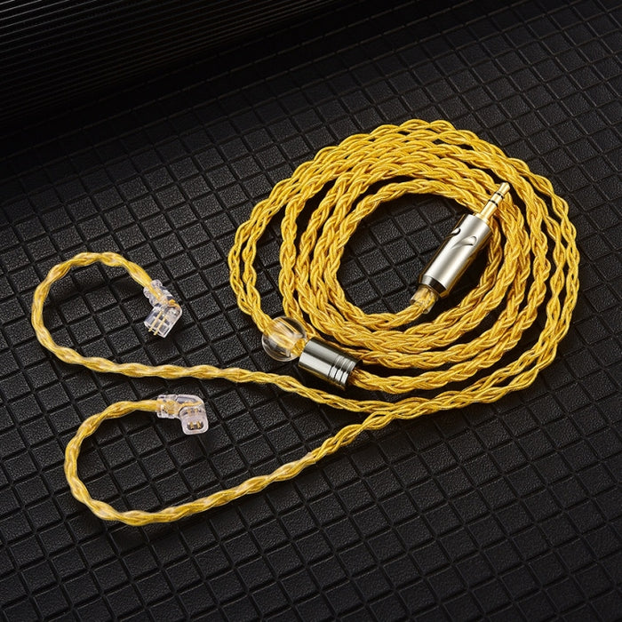 QKZ T1 8 Core TC Plateado 3.5mm 0.75mm 2PIN HIFI Cable de actualización de auriculares