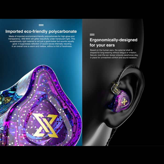 QKZ AK6 MAX In-ear Dynamic Subwoofer Auricular controlado por cable