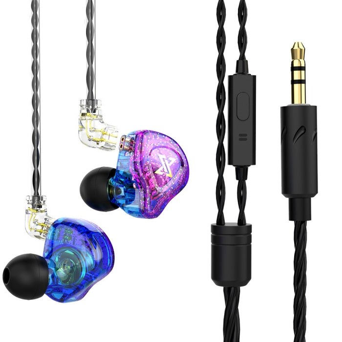 QKZ AK6 MAX In-ear Dynamic Subwoofer Auricular controlado por cable