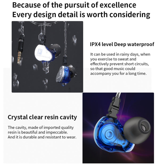 QKZ F910 In-Ear Subwoofer Dual Dynamic Auricular