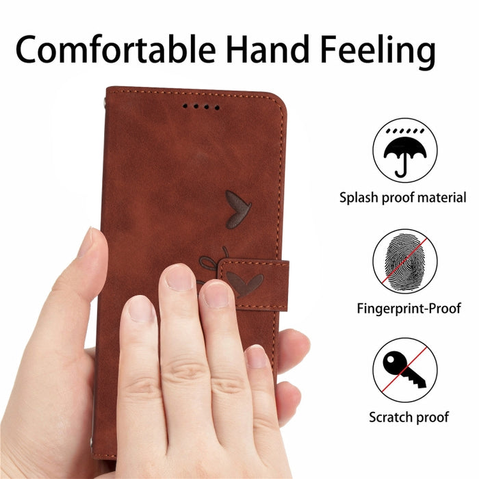 Estuche para teléfono de cuero con patrón de corazón y sensación de piel con cordón, For Xiaomi Poco M3, For Xiaomi Poco M4 Pro, For Xiaomi Poco X3 NFC, For Xiaomi Poco X4 Pro 5G