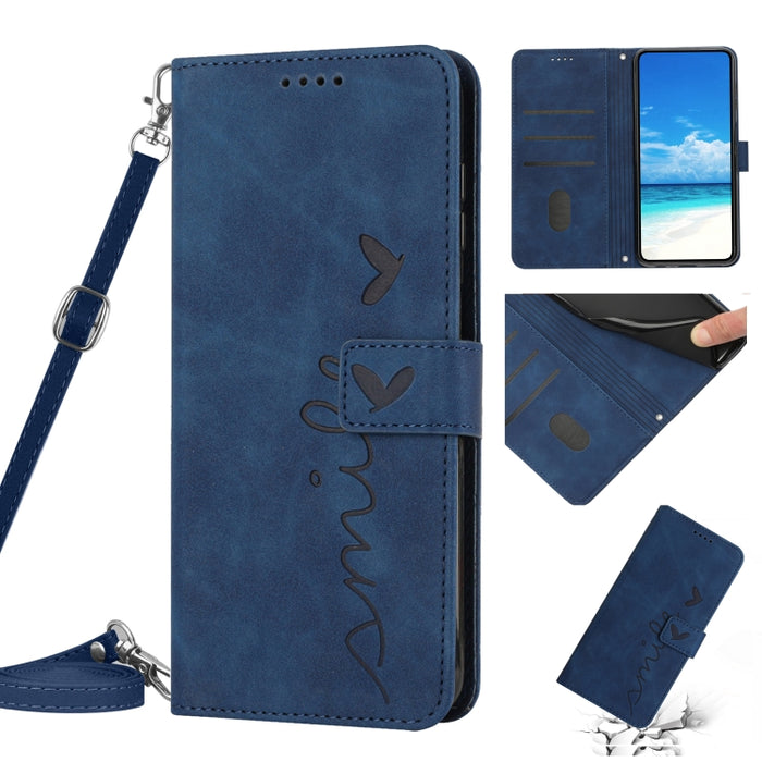 Estuche para teléfono de cuero con patrón de corazón y sensación de piel con cordón, For Xiaomi Poco M3, For Xiaomi Poco M4 Pro, For Xiaomi Poco X3 NFC, For Xiaomi Poco X4 Pro 5G
