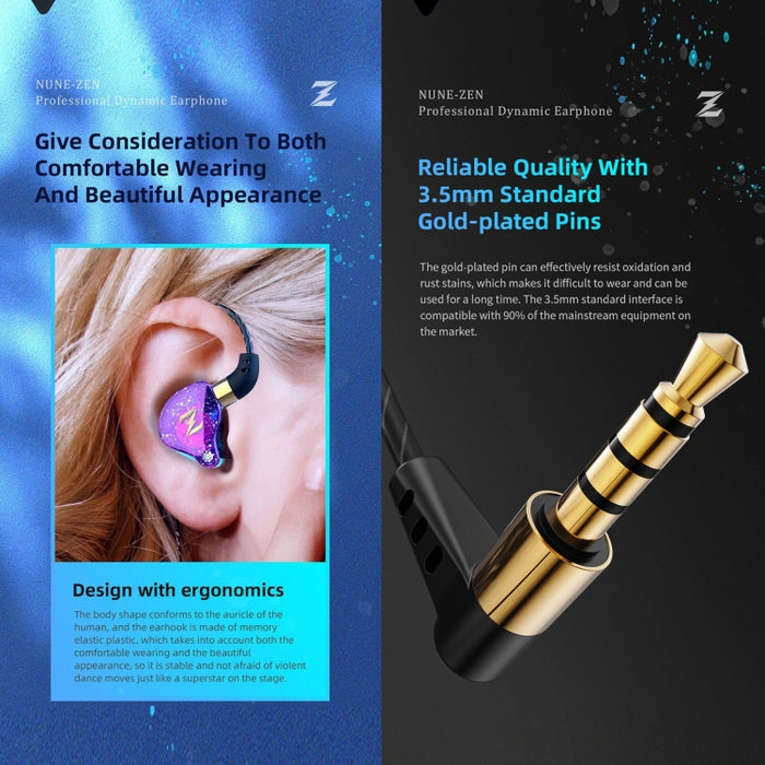 QKZ ZEN In-ear Subwoofer Música controlada por cable Running Sports Auricular con micrófono