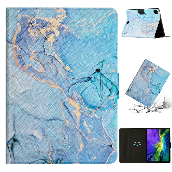 Estuche para tableta de cuero elegante con patrón de mármol