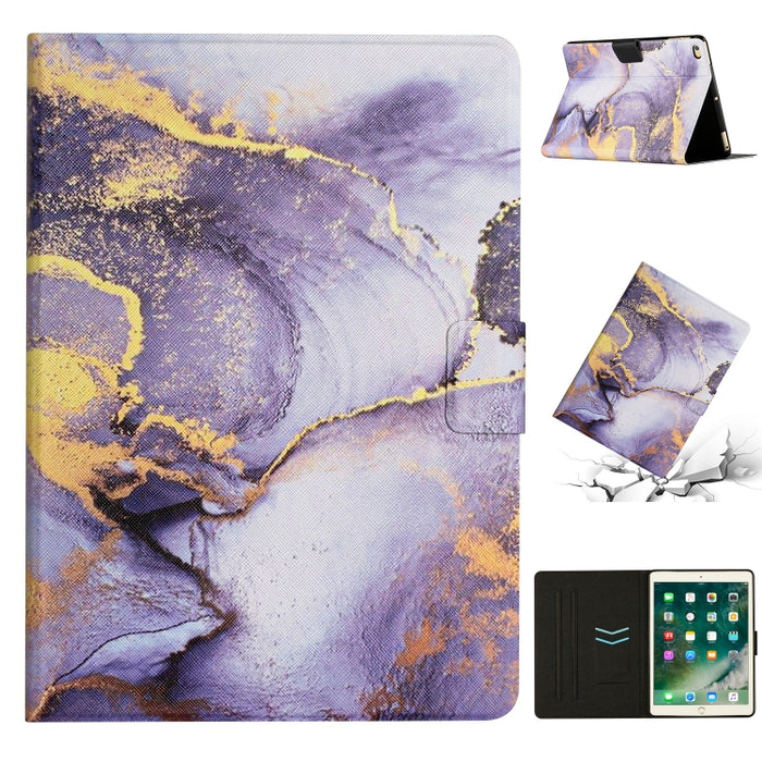 Estuche para tableta de cuero elegante con patrón de mármol