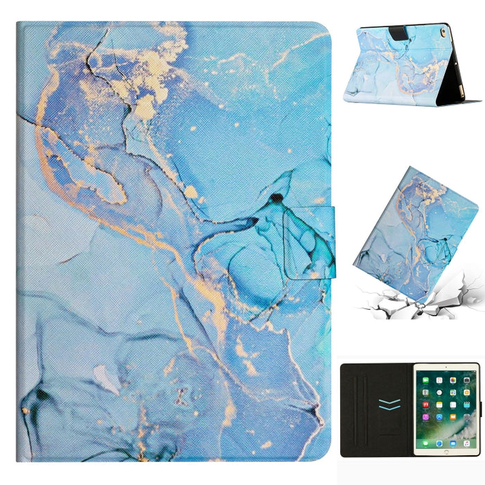 Estuche para tableta de cuero elegante con patrón de mármol
