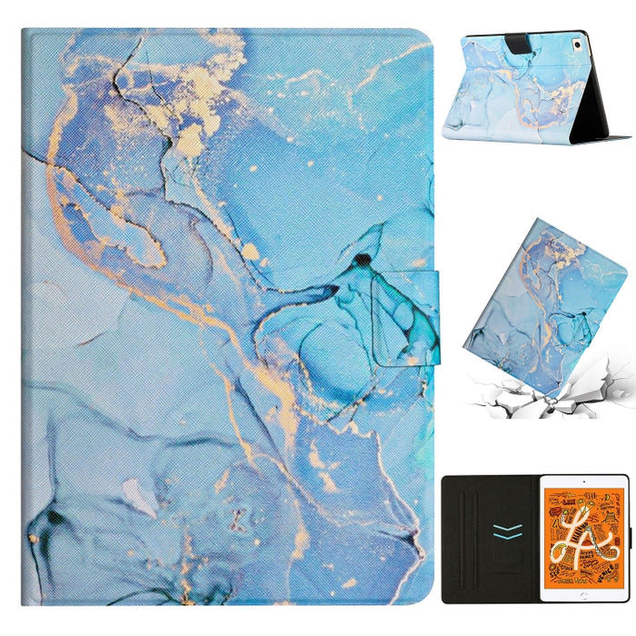 Estuche para tableta de cuero elegante con patrón de mármol