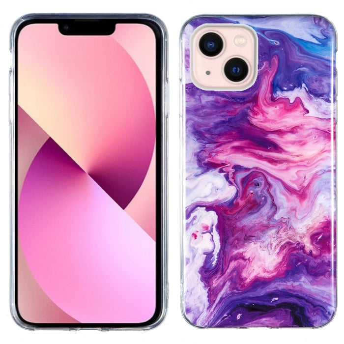 Caja del teléfono de TPU de mármol IMD