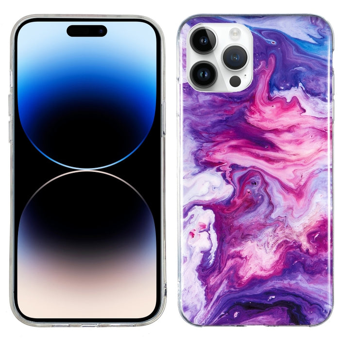 Caja del teléfono de TPU de mármol IMD