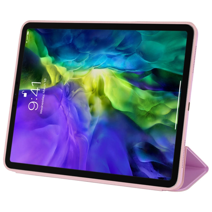 Estuche de cuero inteligente con tapa horizontal de 3 pliegues con función de suspensión / activación y soporte, For iPad Pro 11 inch (2020/2021), For iPad Pro 11 inch (2020), For iPad Pro 12.9 inch (2020/2021), For iPad Pro 12.9 inch (2020)