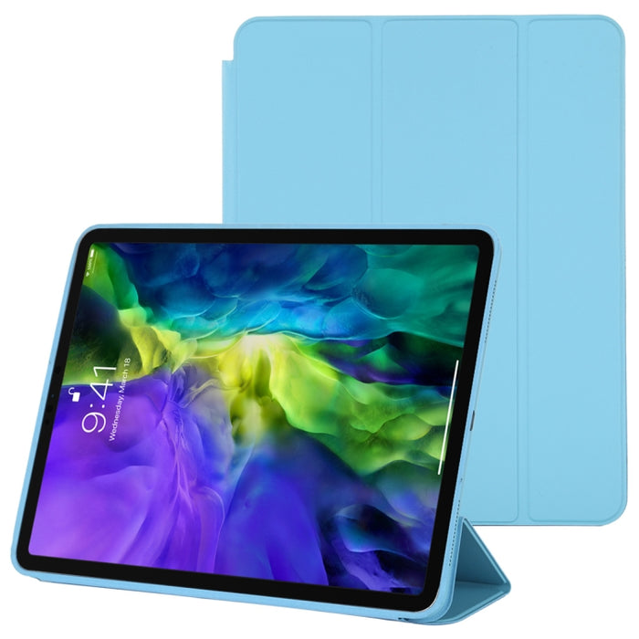 Estuche de cuero inteligente con tapa horizontal de 3 pliegues con función de suspensión / activación y soporte, For iPad Pro 11 inch (2020/2021), For iPad Pro 11 inch (2020), For iPad Pro 12.9 inch (2020/2021), For iPad Pro 12.9 inch (2020)