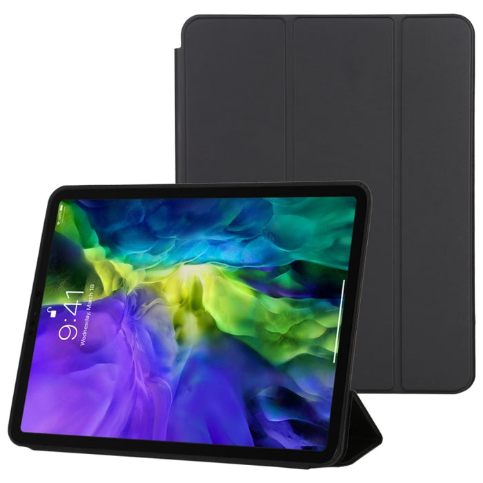Estuche de cuero inteligente con tapa horizontal de 3 pliegues con función de suspensión / activación y soporte, For iPad Pro 11 inch (2020/2021), For iPad Pro 11 inch (2020), For iPad Pro 12.9 inch (2020/2021), For iPad Pro 12.9 inch (2020)