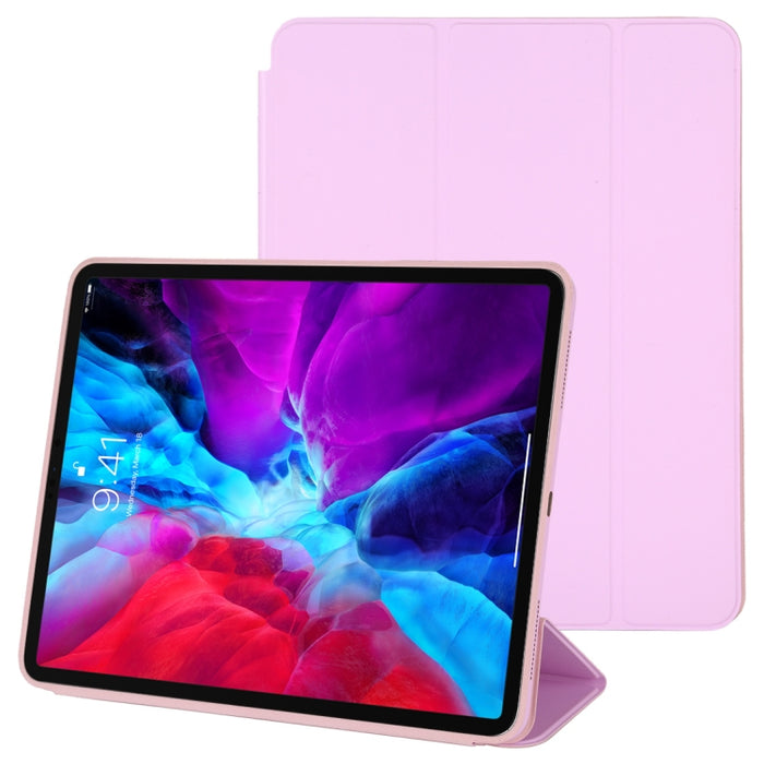 Estuche de cuero inteligente con tapa horizontal de 3 pliegues con función de suspensión / activación y soporte, For iPad Pro 11 inch (2020/2021), For iPad Pro 11 inch (2020), For iPad Pro 12.9 inch (2020/2021), For iPad Pro 12.9 inch (2020)