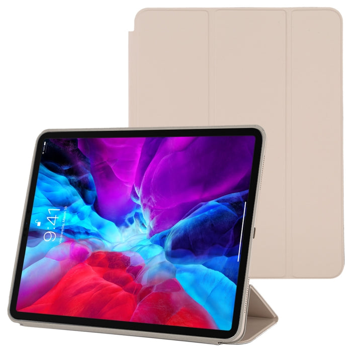 Estuche de cuero inteligente con tapa horizontal de 3 pliegues con función de suspensión / activación y soporte, For iPad Pro 11 inch (2020/2021), For iPad Pro 11 inch (2020), For iPad Pro 12.9 inch (2020/2021), For iPad Pro 12.9 inch (2020)