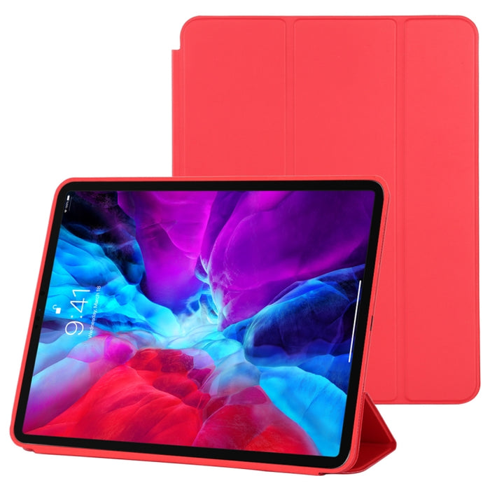 Estuche de cuero inteligente con tapa horizontal de 3 pliegues con función de suspensión / activación y soporte, For iPad Pro 11 inch (2020/2021), For iPad Pro 11 inch (2020), For iPad Pro 12.9 inch (2020/2021), For iPad Pro 12.9 inch (2020)