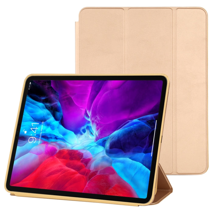 Estuche de cuero inteligente con tapa horizontal de 3 pliegues con función de suspensión / activación y soporte, For iPad Pro 11 inch (2020/2021), For iPad Pro 11 inch (2020), For iPad Pro 12.9 inch (2020/2021), For iPad Pro 12.9 inch (2020)