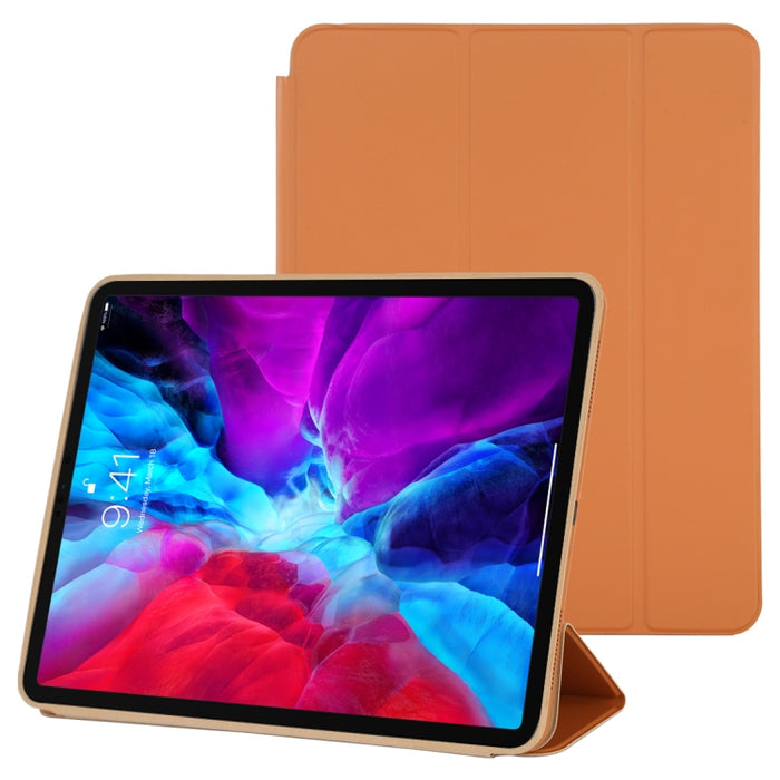 Estuche de cuero inteligente con tapa horizontal de 3 pliegues con función de suspensión / activación y soporte, For iPad Pro 11 inch (2020/2021), For iPad Pro 11 inch (2020), For iPad Pro 12.9 inch (2020/2021), For iPad Pro 12.9 inch (2020)