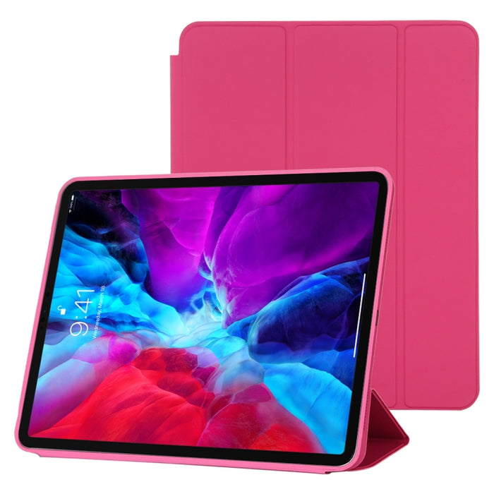 Estuche de cuero inteligente con tapa horizontal de 3 pliegues con función de suspensión / activación y soporte, For iPad Pro 11 inch (2020/2021), For iPad Pro 11 inch (2020), For iPad Pro 12.9 inch (2020/2021), For iPad Pro 12.9 inch (2020)