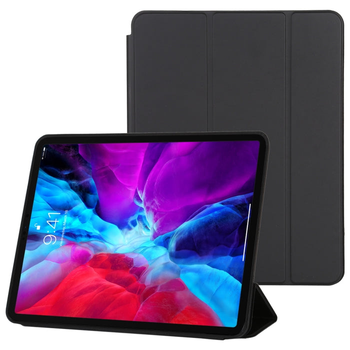 Estuche de cuero inteligente con tapa horizontal de 3 pliegues con función de suspensión / activación y soporte, For iPad Pro 11 inch (2020/2021), For iPad Pro 11 inch (2020), For iPad Pro 12.9 inch (2020/2021), For iPad Pro 12.9 inch (2020)