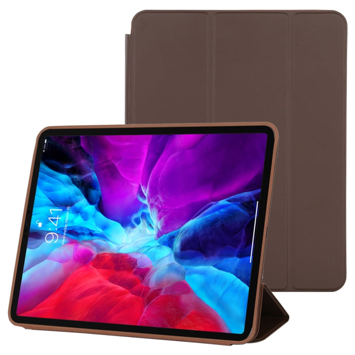 Estuche de cuero inteligente con tapa horizontal de 3 pliegues con función de suspensión / activación y soporte, For iPad Pro 11 inch (2020/2021), For iPad Pro 11 inch (2020), For iPad Pro 12.9 inch (2020/2021), For iPad Pro 12.9 inch (2020)