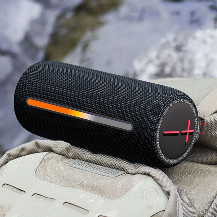 HOPESTAR P37 Altavoz Bluetooth inalámbrico impermeable con luz RGB portátil para exteriores