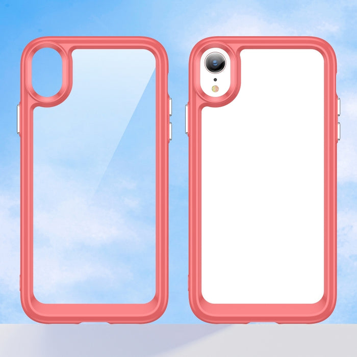 Caja colorida del teléfono de acrílico + TPU de la serie