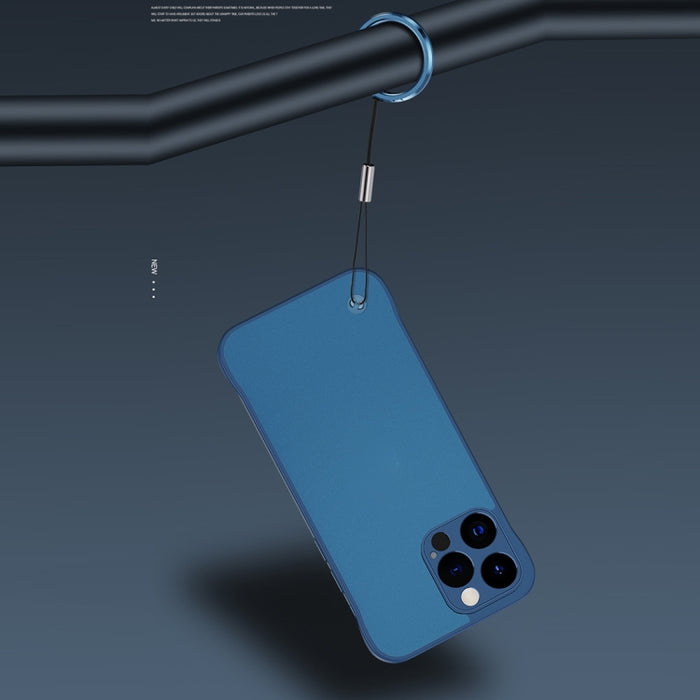 Estuche para teléfono con correa de anillo de dedo esmerilado con lente de metal