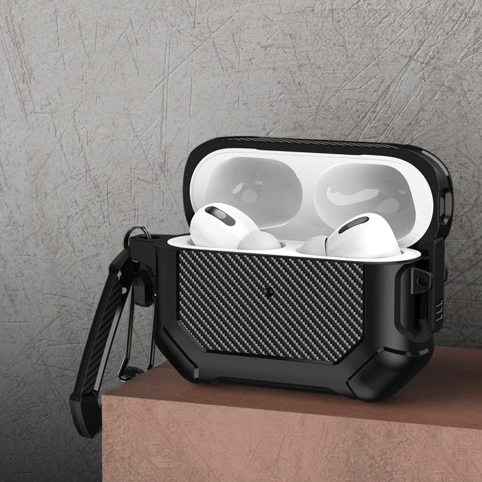 Carbon Brazing Dimension TPU+PC Funda protectora para auriculares con interruptor de bloqueo y mosquetón